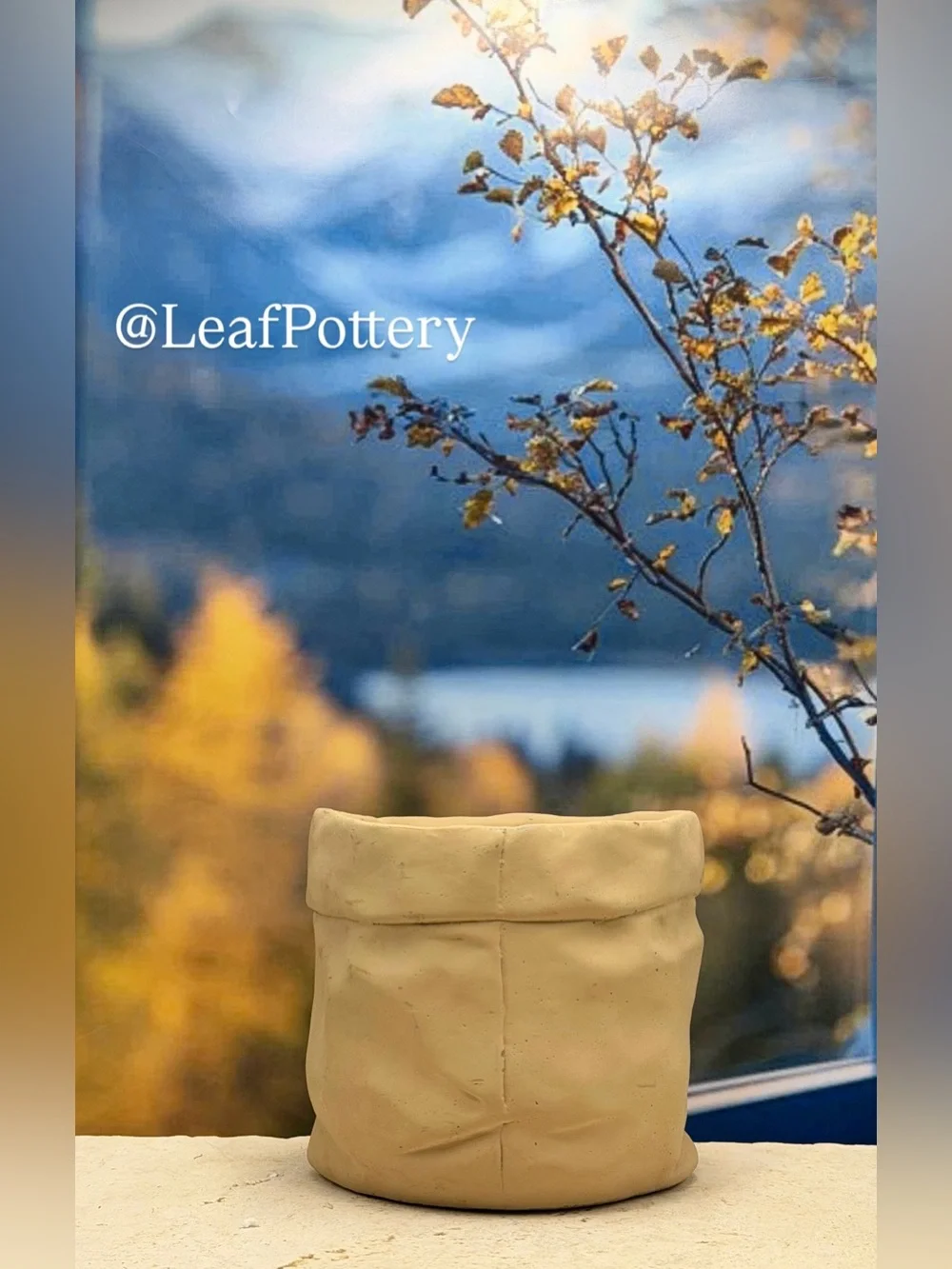 Concrete Paper Bag Planter, Unique Origami Pot, Small Indoor planter